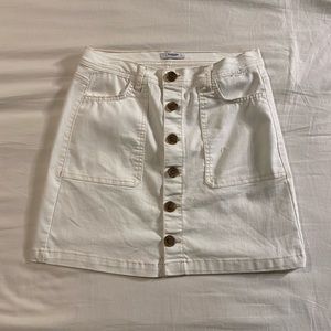 White Jean Skirt